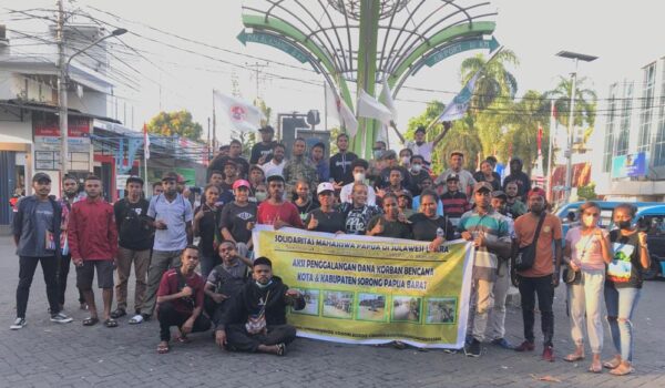 Solidaritas Mahasiswa Papua di Sulut Adakan Penggalangan Dana untuk Korban Bencana Alam di Sorong