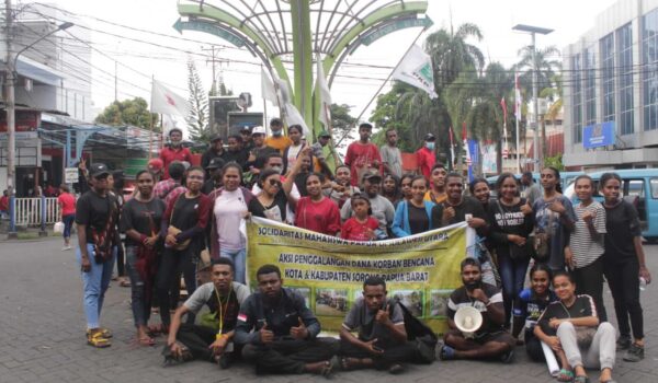 Solidaritas Mahasiswa Papua di Sulut Adakan Pengalangan Dana bagi Korban Bencana Alam di Sorong