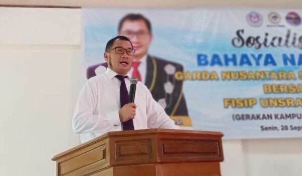 Sosialisasi Bahaya Narkoba, Liando: Narkoba Senjata Melemahkan Bangsa